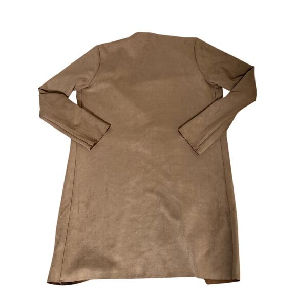 Active USA Vegan Suede Brown Duster Jacket M - Picture 4 of 4